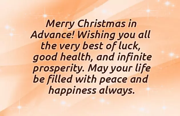 Advance Merry Christmas