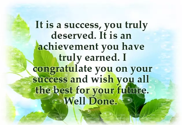 Congratulations To Brother On His Success