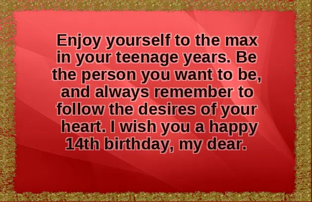 First Teenage Birthday Wishes