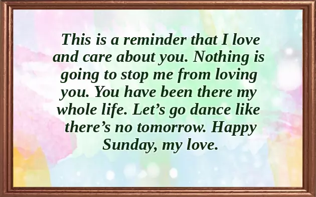 Good Morning Sunday Love Message