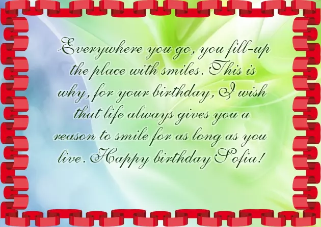 Happy Birthday To Sofia