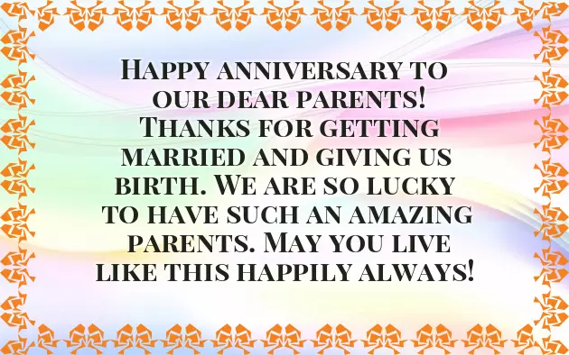 Wish Mom Dad Happy Anniversary