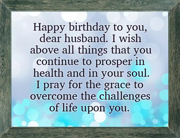 Birthday Blessings For My Husband