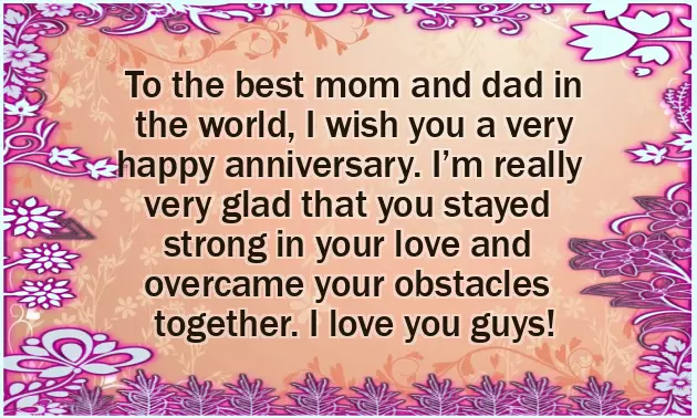 Mom Dad Happy Anniversary Wishes