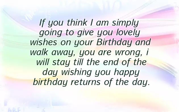 Wish You A Very Happy Returns Of The Day