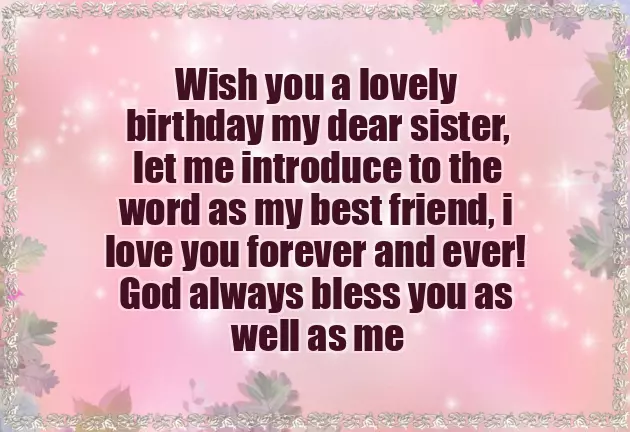 Best Happy Birthday Wishes Sister