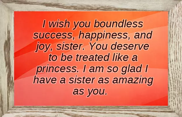 Not Sister By Blood But Sister By Heart Birthday Wishes