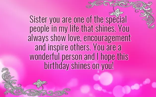 Lines On Birthday For Sister