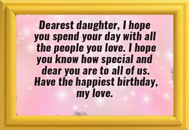 Special Daughter Birthday