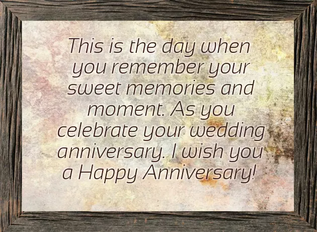 Wedding Anniversary Wishes To Friend In English