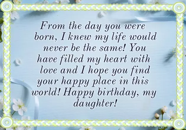 Little Daughter Birthday Quotes