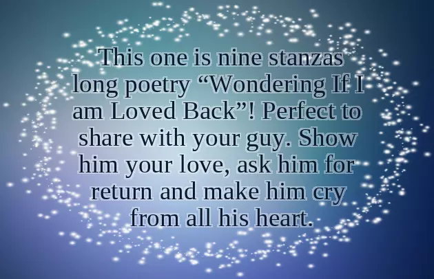 Nice Poems For Him