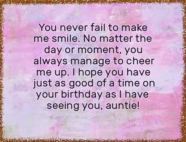 Happy Birthday Favourite Aunty