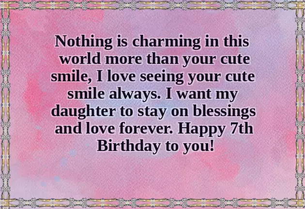 7Th Birthday Wishes For Girl