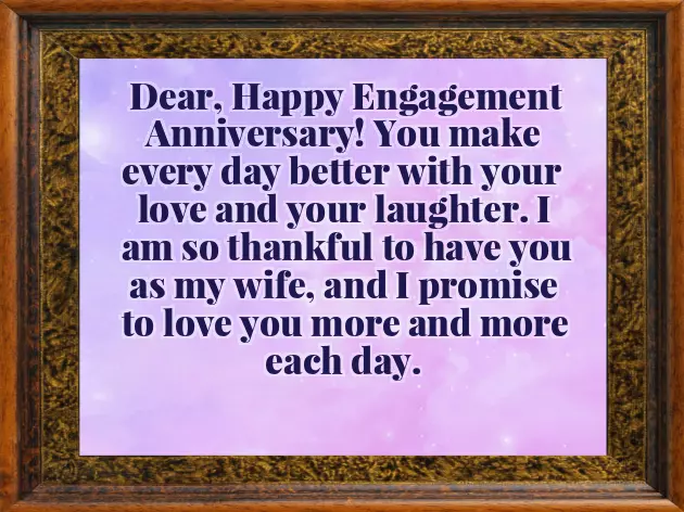 First Engagement Anniversary Wishes