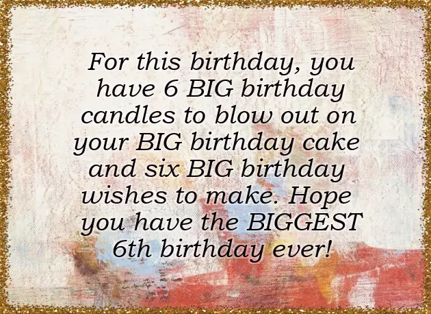 Happy 6Th Birthday To My Son