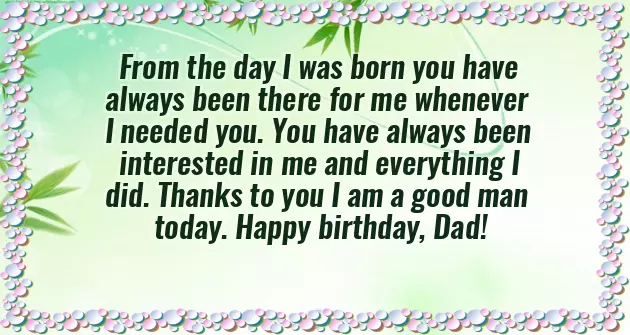 Happy Birthday For Dad Wishes