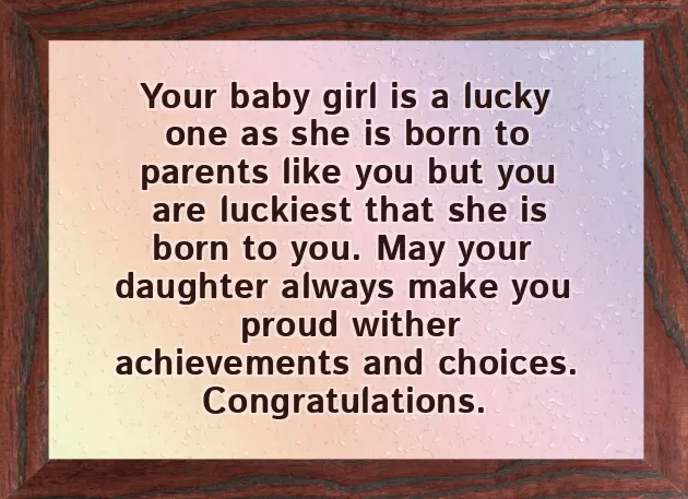 Hearty Congratulations For Baby Girl Hearty Congratulations For Baby Girl