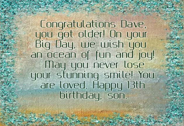 Happy 13Th Birthday To My Grandson