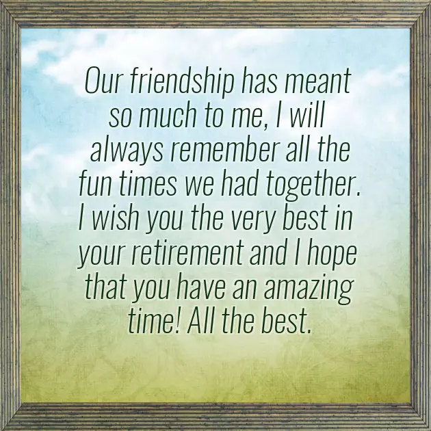 Retirement Wishes To A Coworker