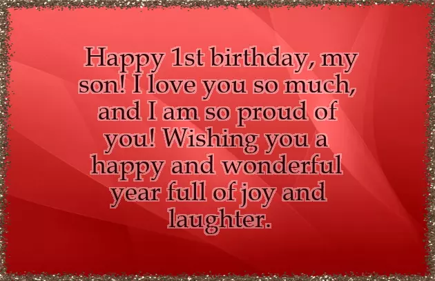Happy One Year Birthday To My Son
