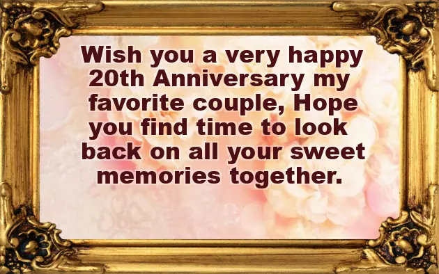 Happy 20Th Anniversary Wishes Happy 20Th Anniversary Wishes