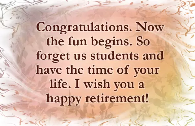 Retirement Wishes In English