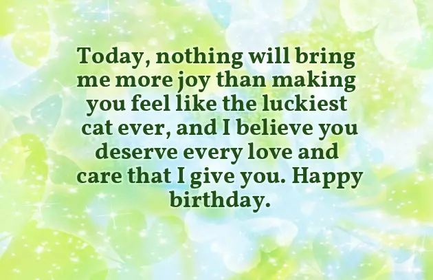 Birthday Wishes For Cats