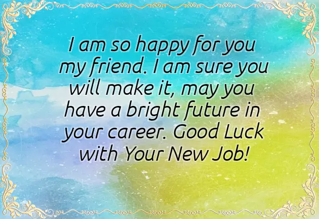 All The Best For New Job