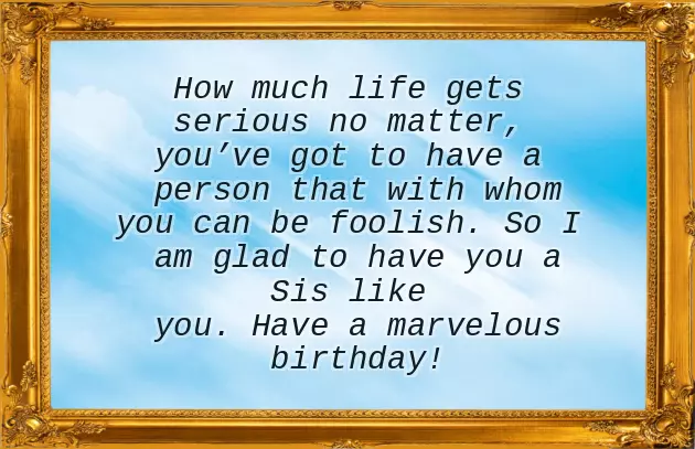 Happy Birthday Senior Sister