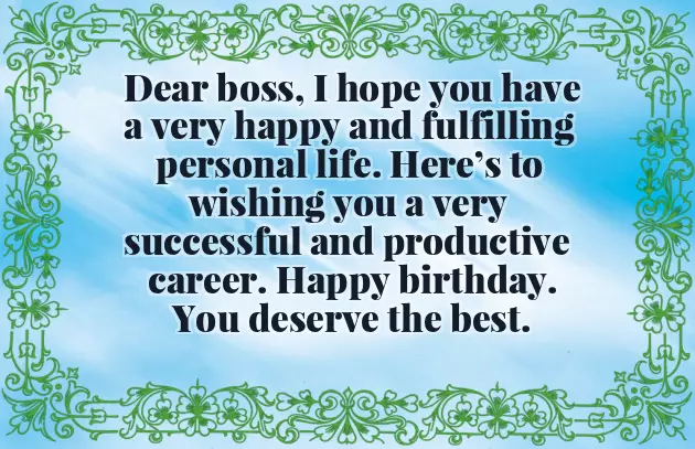 Birthday Wishes For Boss Lady