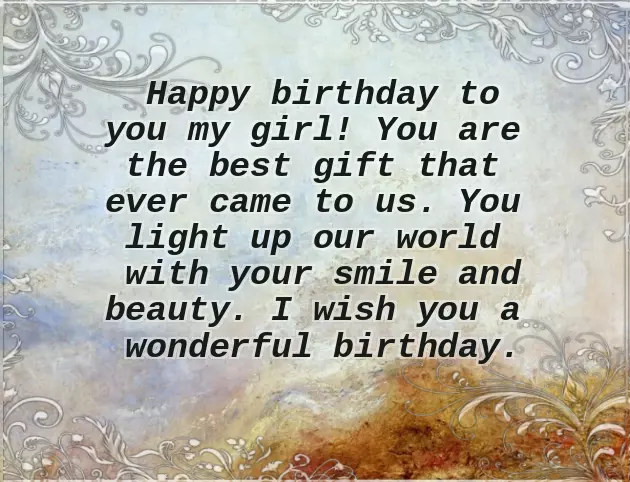 Birthday Wishes To My Lovely Daughter