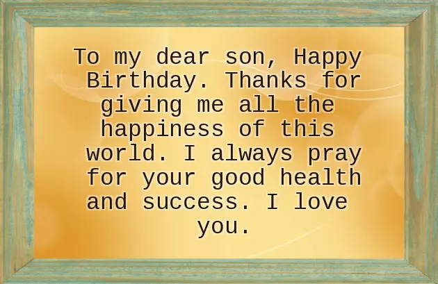 My Son Happy Birthday Quotes