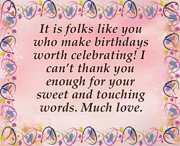 Appreciation Note For Birthday Wishes
