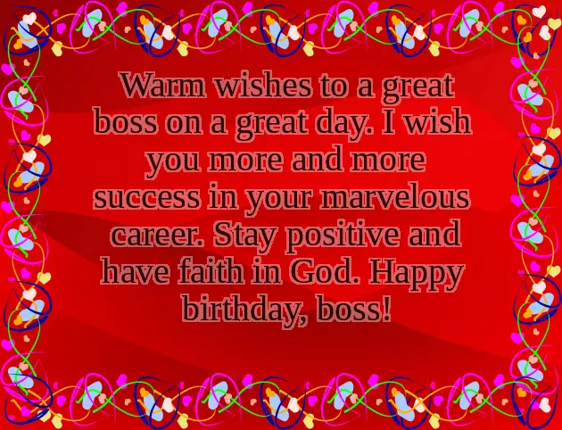 Birthday Wishes For Boss Man