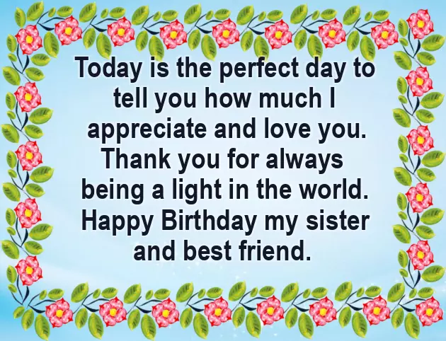 Best Words For Birthday Wishes To Sister Best Words For Birthday Wishes To Sister