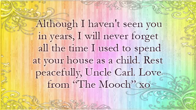 Happy Birthday Uncle Carl