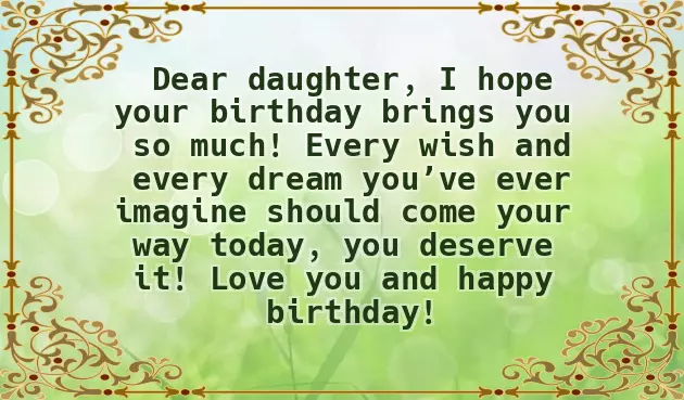 Little Daughter Birthday Quotes