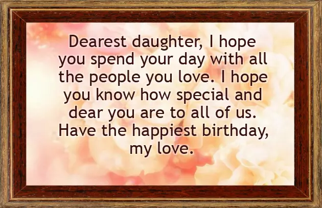 My Lovely Daughter Birthday Wishes