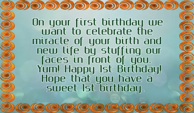 Cute 1St Birthday Wishes For Baby Girl Cute 1St Birthday Wishes For Baby Girl