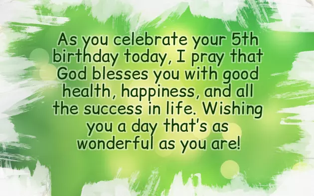 Happy Birthday 5 Year Old