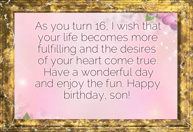 Birthday Wishes For 16 Year Old Grandson
