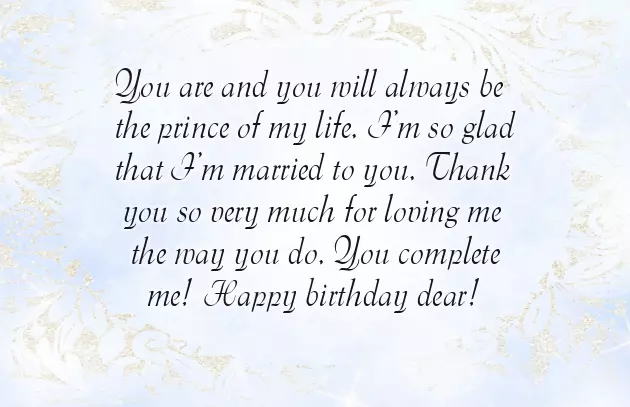 Happy Birthday To Wonderful Husband