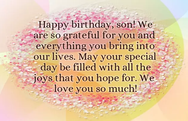 Happy Birthday Wishes To Younger Son