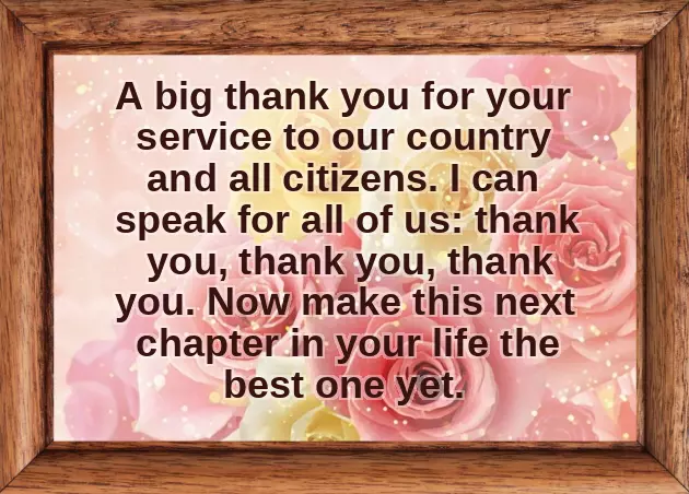 Congratulations On Your Military Retirement