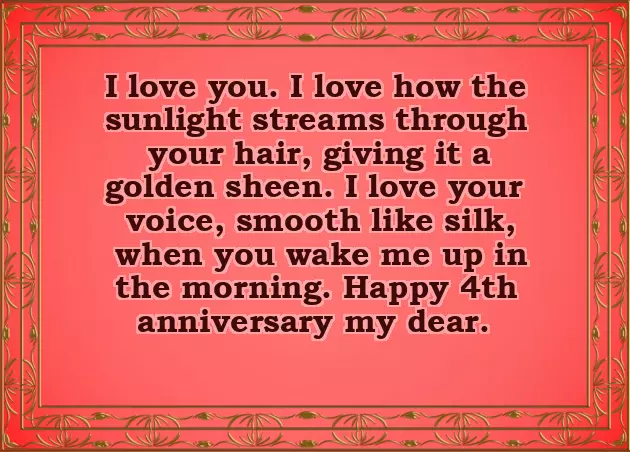 4Th Wedding Anniversary Quotes For Husband