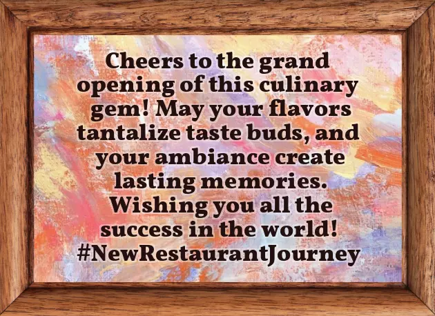 Congratulations On Your New Restaurant Opening Congratulations On Your New Restaurant Opening