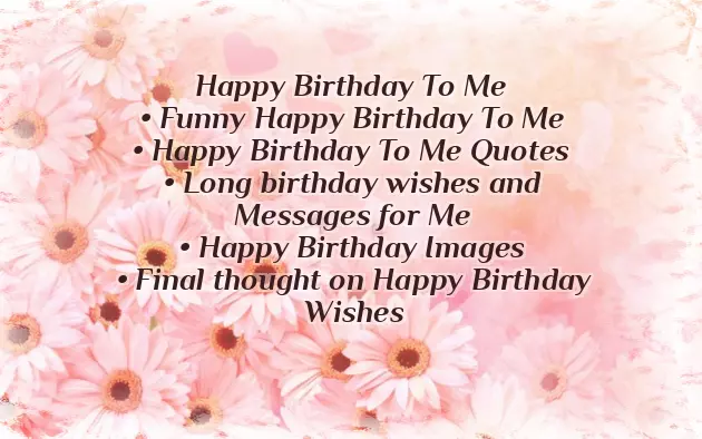 A Birthday Wishes For Myself
