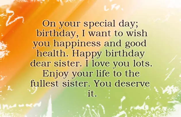 Happy Birthday Msg For Elder Sister