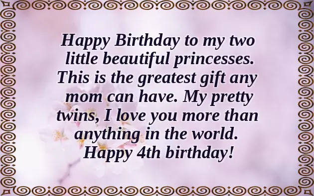 Happy Birthday For 4 Years Girl